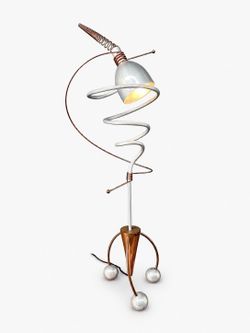 Vintage Post Modern Atomic Copper & Aluminum Table Lamp, c.1970’s - Delivery Available