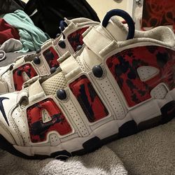 Nike Air More Uptempo Red Navy