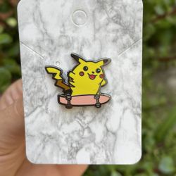 Pikachu Skateboarding Pokemon Pin
