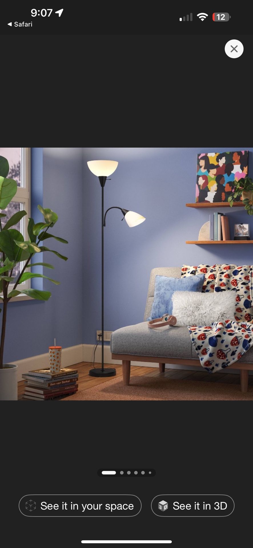 Torchiere with Task Light Floor Lamp - Room Essentials