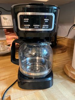 Mainstays Black 12-Cup Programmable Drip Coffee Maker