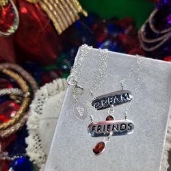 925 Sterling Silver Friend & Dream Necklace  With Authentic Garnet  Choice  $7 Ea.