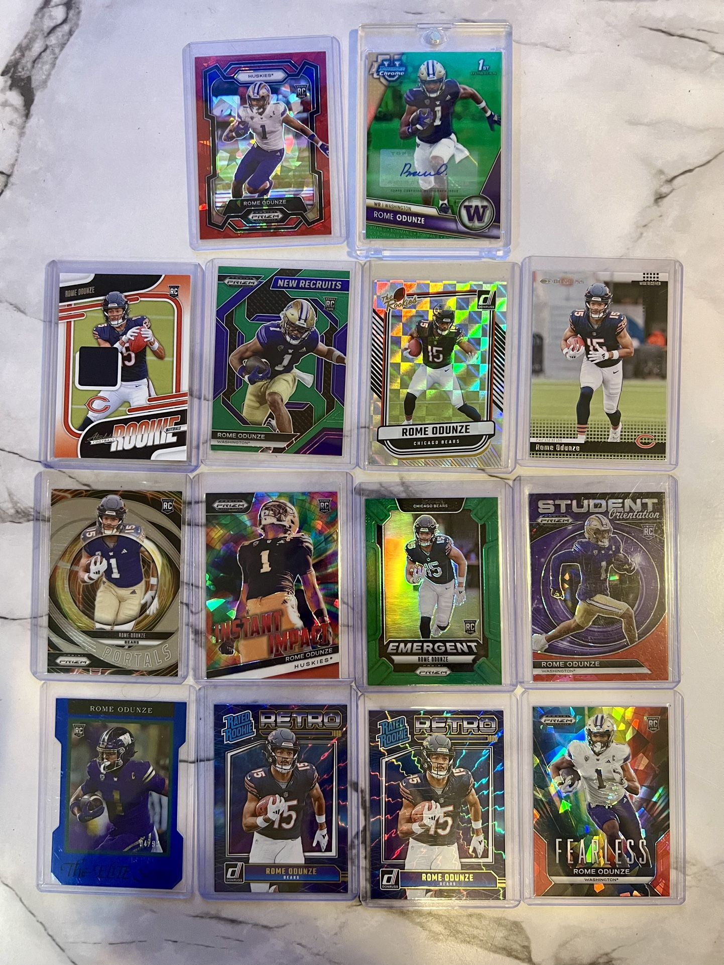 Rome Odunze Card Lot