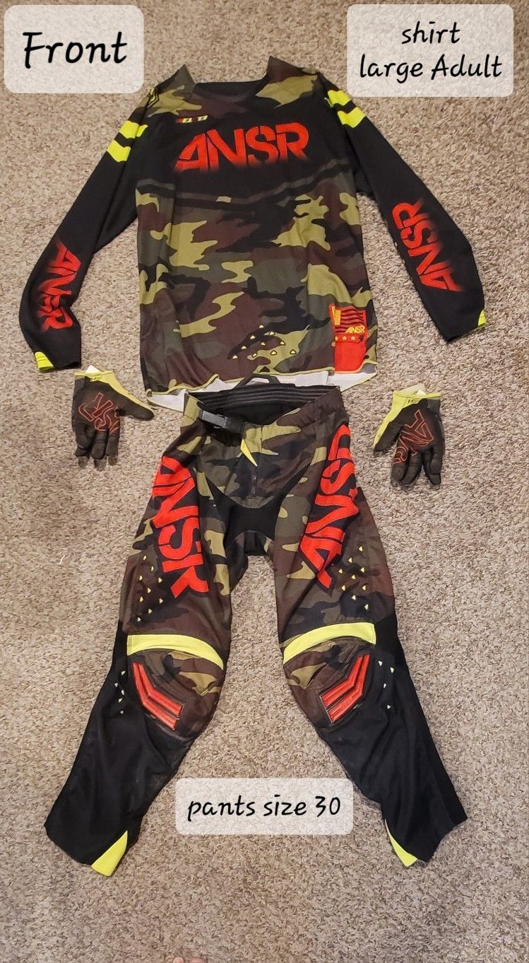 ANSR Motocross Bike Gear, Riding Apparel