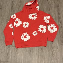 Red Denim Tears Hoodie Size Medium 