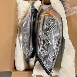 Pair Headlights Assembly 2006-2014 Chevy Chevrolet Impala Halogen Headlamps Right Left Side