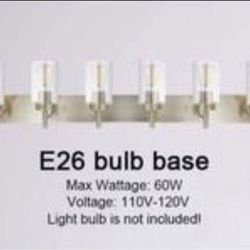 6 Light Bathroom Vanity Light Fixture Black Modern Wall Lighting with Clear Glas
