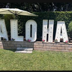 Aloha Sign With Lights