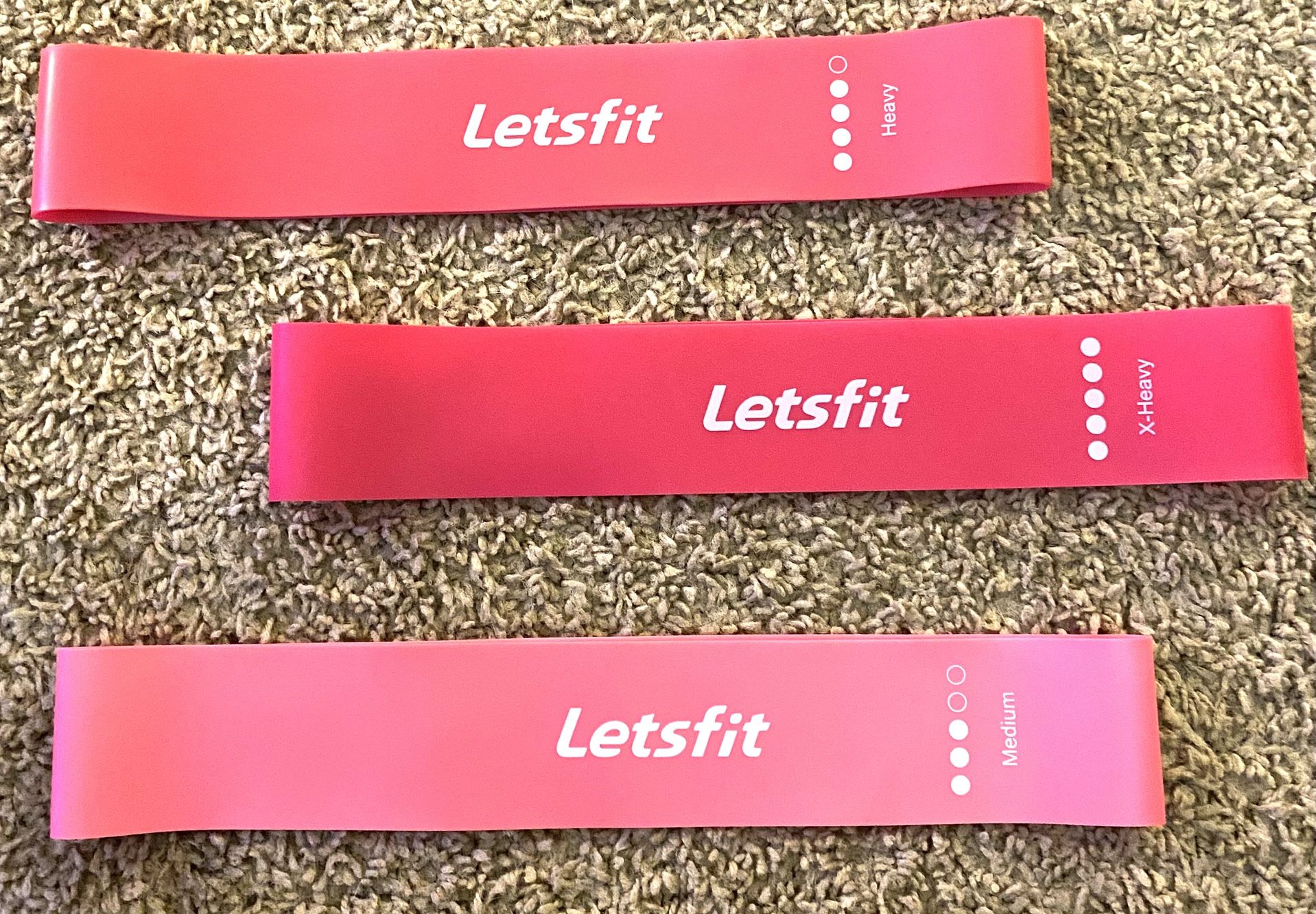 New Exercise Bands, Three Different Tensions