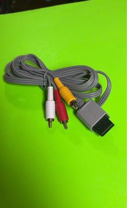 (New) Wii AV Cable RCA Composite Audio Video Cord Wii U CRT TV Yellow Red White 3 Gaming Console Replacement AV Multi Out A/V