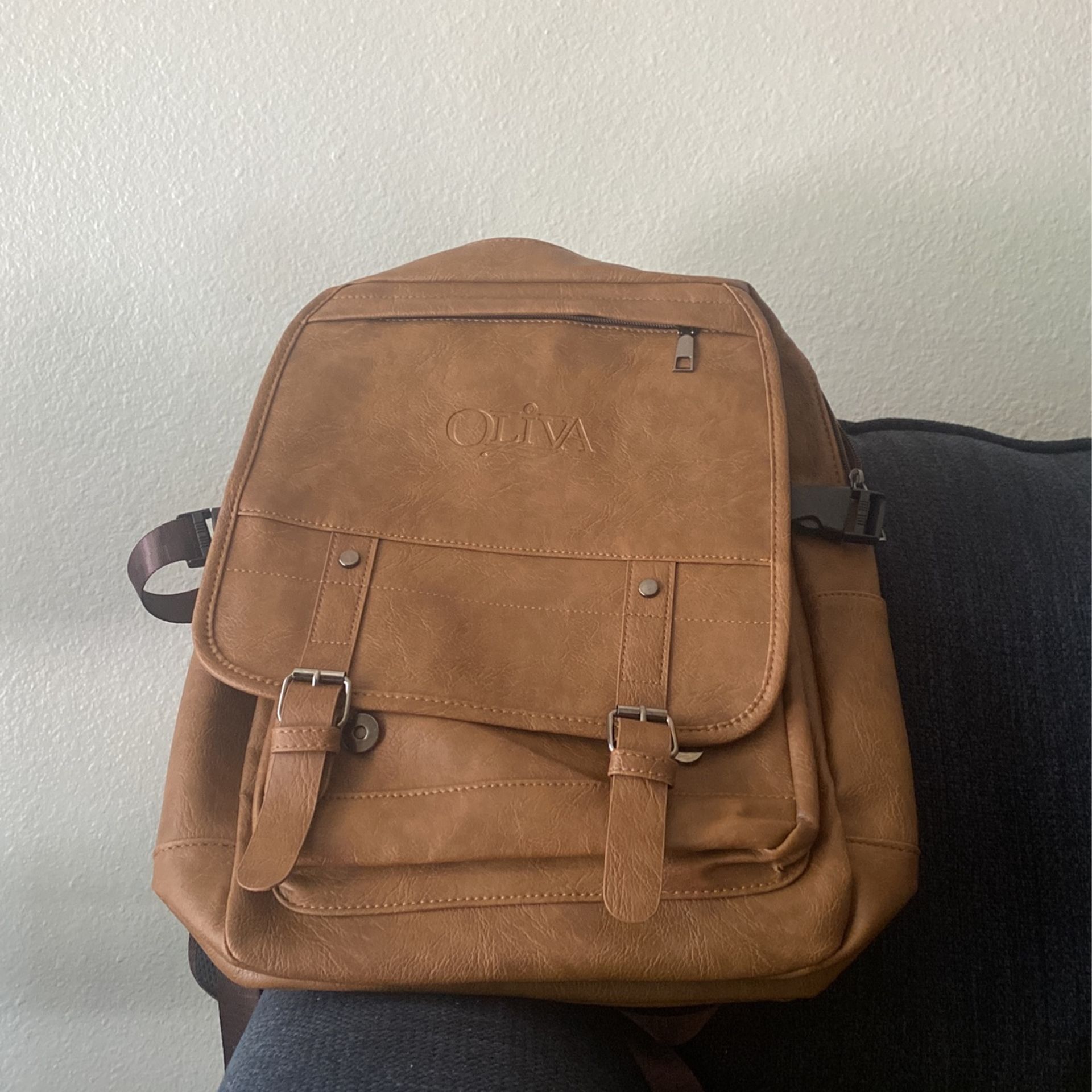 Leather Oliva Cigar Brown Backpack