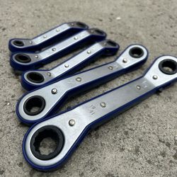 New 5pcs SAE Offset Ratchet Wrenches 