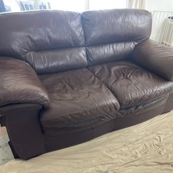 2 Piece Leather Couch 