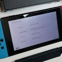 Nintendo Switch V1 Game Console HAC-001 Red/Blue Joy cons Tested Read 1401