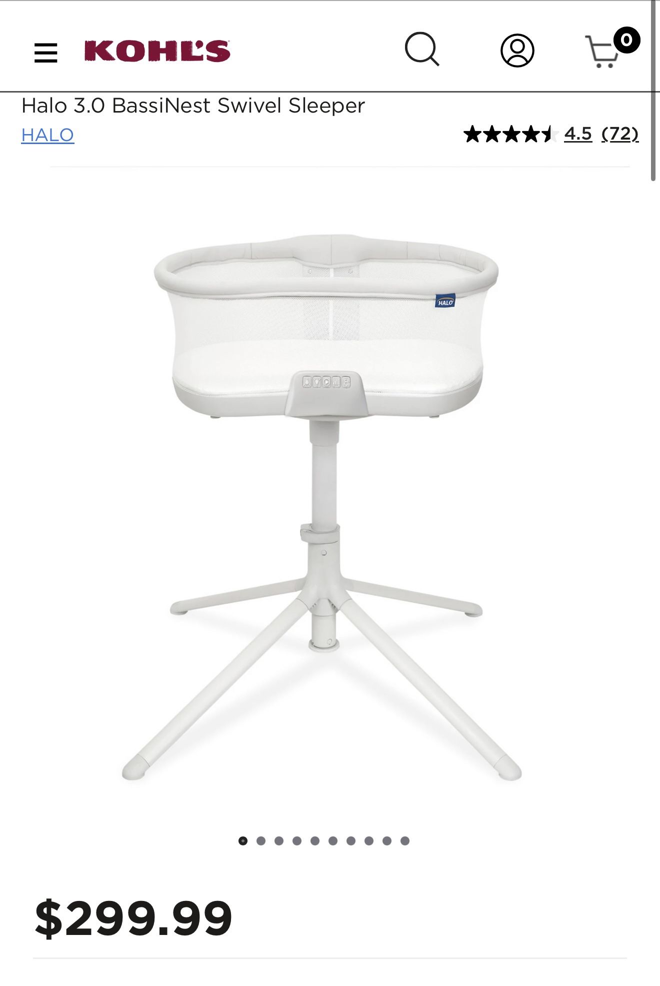 NEW HALO Innovations BassiNest Soothing Swivel Sleeper