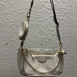 White Snack Skin Purse / Multi - Type 