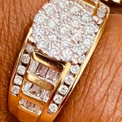 10K Gold Diamond Engagement Ring