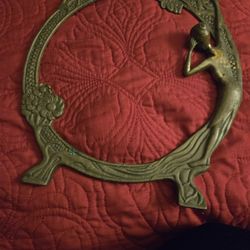 Vintage Art Nouveau "Lady of the Lake" mirror frame