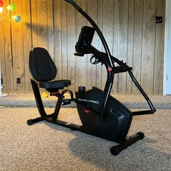 Marcy Pro Dual Action Cross Training Recumbent Exercise Bike With Arm Exercisers