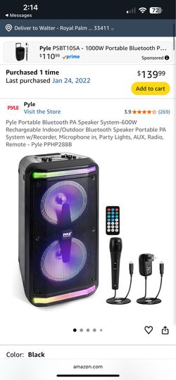 Wireless BT speaker & microphone system complete