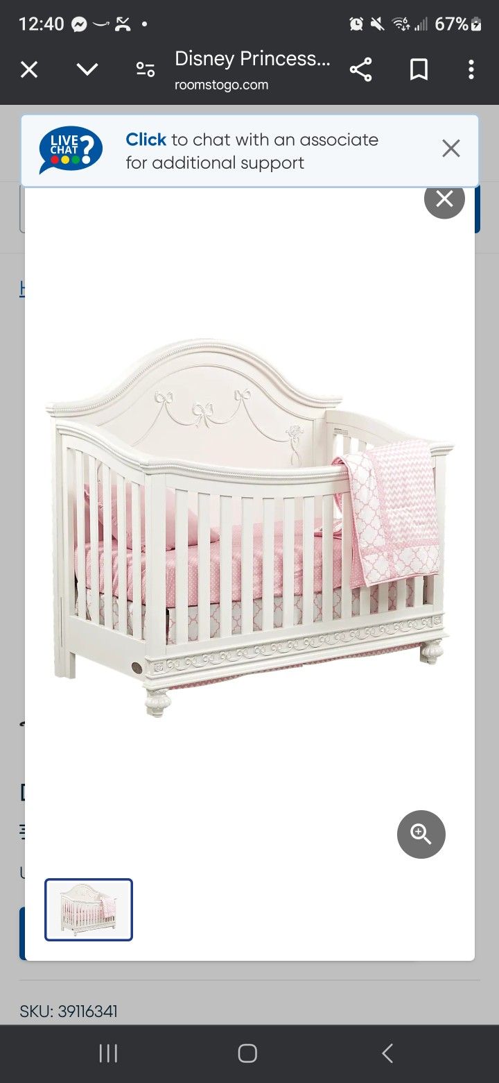 Rail Disney Princess Crib Cribs Furniture Full Size Conversion Kit