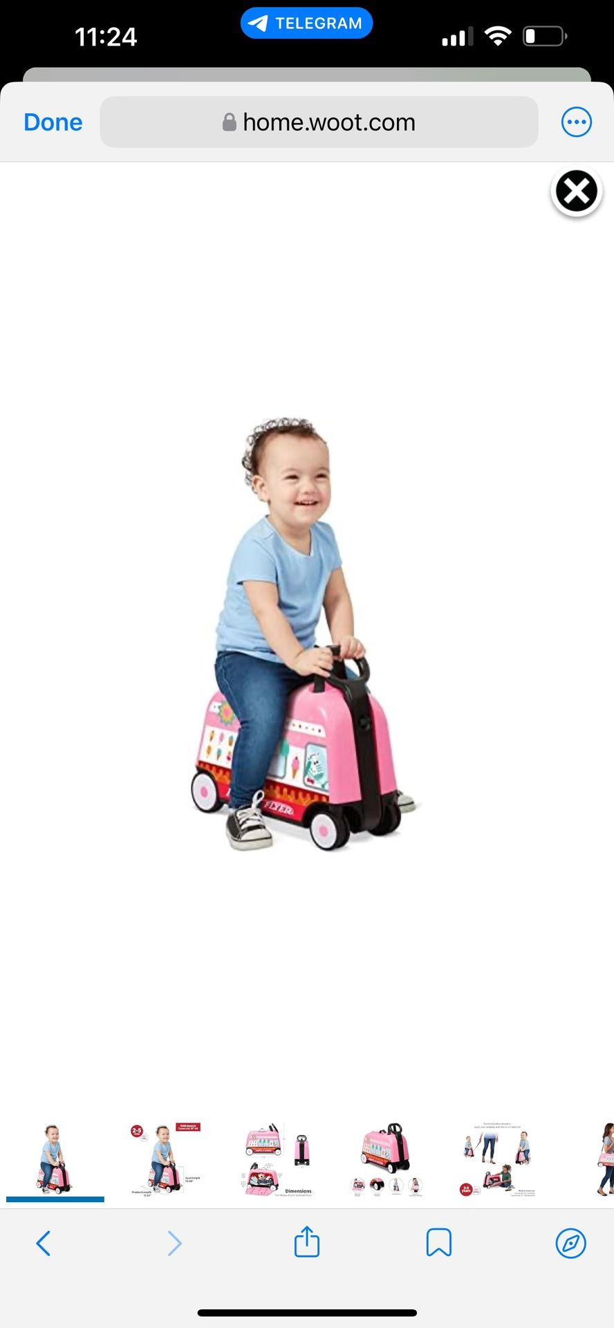 Toddler Carry On Storage Ride-on Toy (2-5yrs.)