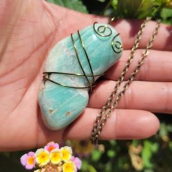 Amazonite Crystal Necklace 