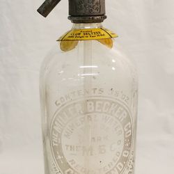 Vintage Club Seltzer Soda Siphon Bottle 