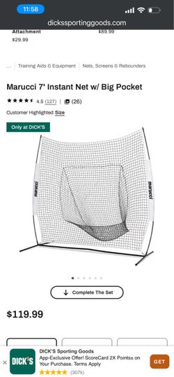Marucci 7' Instant Net with Big Pocket