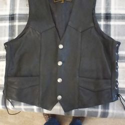Man's Leather Vest Size 46