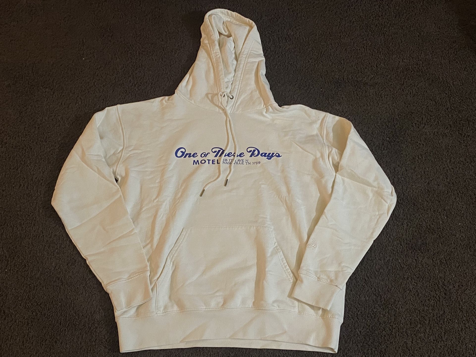 One Of These Days Motel Hoodie White Large