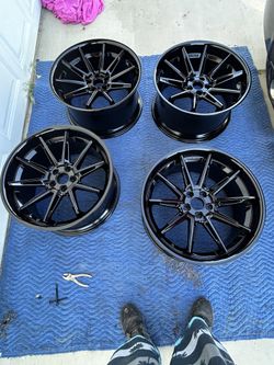 Powder coating and sandblasting rims