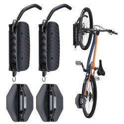 By hume Bike Rack Garage,Bike Wall Mount, 150° Swivel & Space-Saving Vertical Bike Hangers for Storage, Sturdy Bike Stand Holds Up to 66lbs, Easy to I