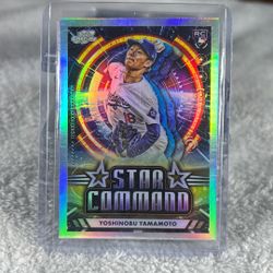 2024 Topps Cosmic Chrome Yoshinobu Yamamoto Rookie Refractor 