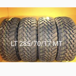 4   New Tires   For Sale   285/70/17   LT MT 10 Ply Mud Terrain   We Service Motorcycle Tires