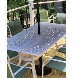 Beautiful White Aluminum Table New In Box 