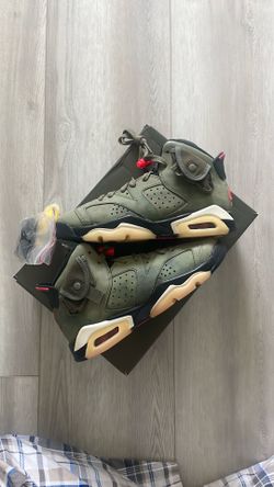 NEW Jordan 6 Gs Travis Scott Olive size 3.5y