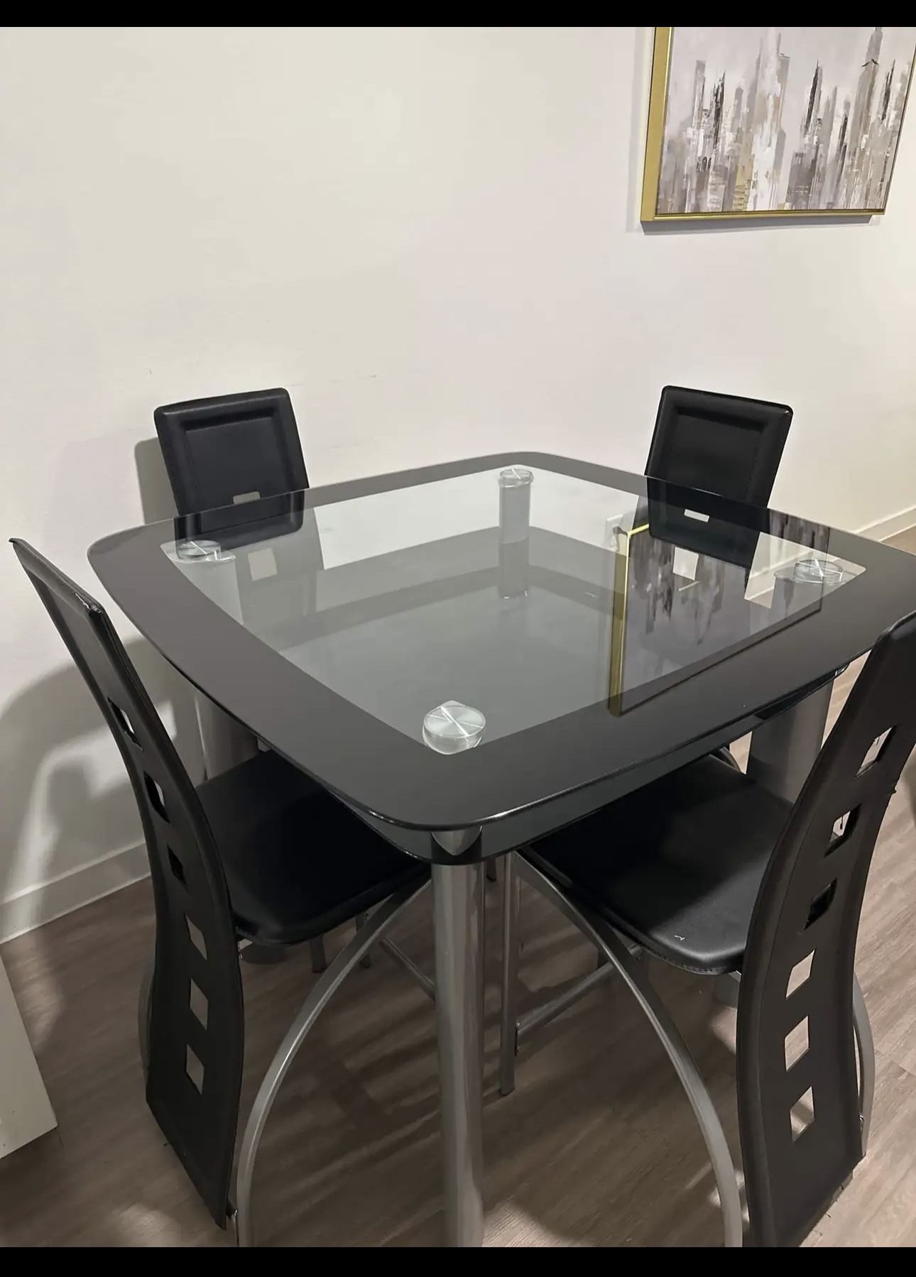 MccReady Glass Top Dining Table