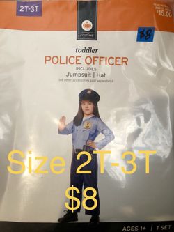 NEW Police Officer Halloween Costume size 2-3T (boy of girl costume)