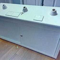 $60 White Wooden Display Case
