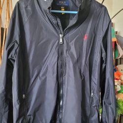 New Polo men's windbreaker jackets w/hideaway hoods