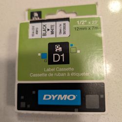1 SET OF LOT Dymo 45013 0.5" X 23' Label Tape Roll Cartridge (dym45013)