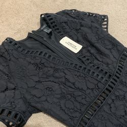 Forever21 New Black Cute Lace With Lace Border.