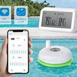 Inkbird Digital Floating Pool Thermometer with IBS-M2 WiFi Gateway, IPX7 Waterproof, Idea for Swimming, Hot tubs,Temperature testing
