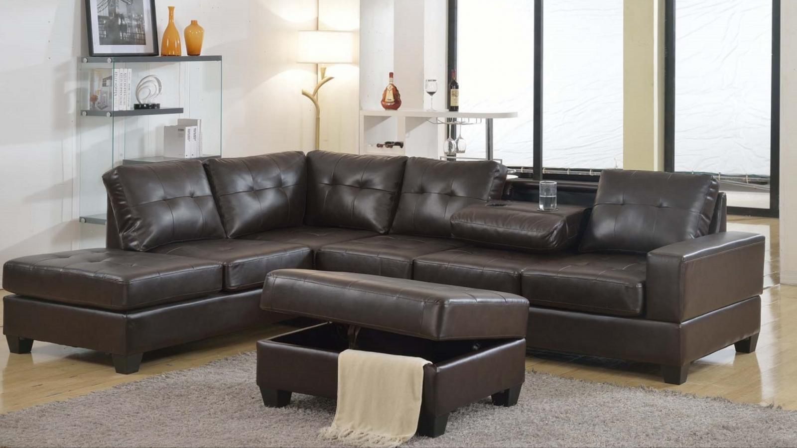 BRAND NEW LEATHER SECTIONAL WITH OTTOMAN FOR $699!!