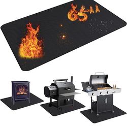 Fireproof Grill Mat 65"x48" – Waterproof BBQ Floor Protector