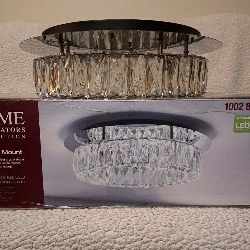 LED Flush Mount Crystal Light