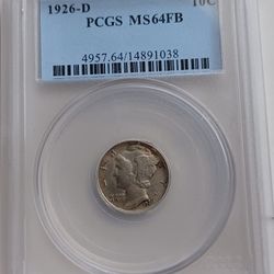 1926-D Pcgs Ms64 Mercury Dime