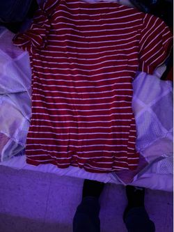 Red and white striped t-shirt