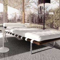 Barcelona Couch/ Sofa Cream Leather